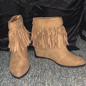 Fringe booties